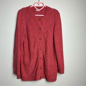 L.L. Bean Knit Cardigan Sweater V-Neck